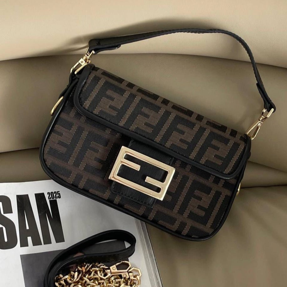 FENDI Bagiette Mini Bag Dark Brown
